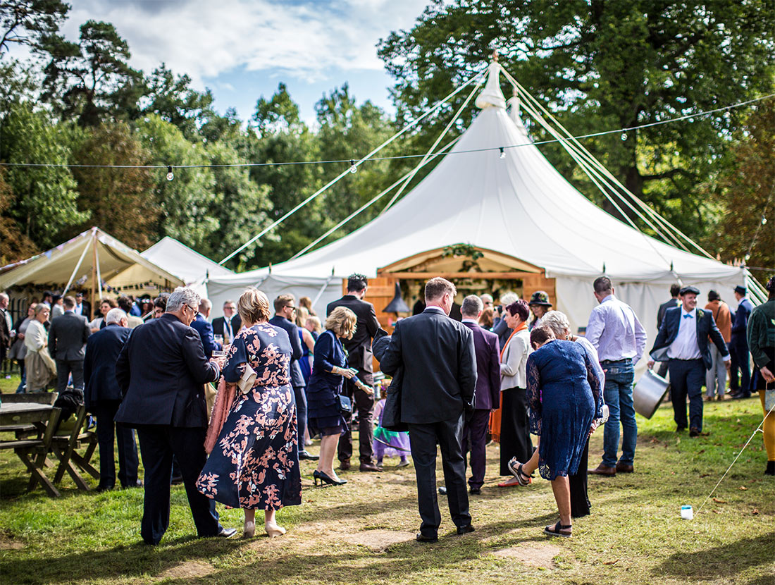 Wedding in Forest Heartwood Marquee.