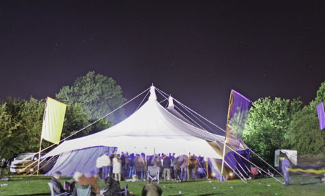 Festival Marquee at night (Woodfest 2014)