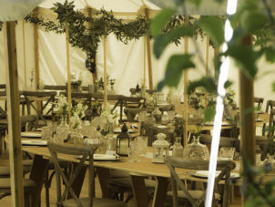 Heartwood Marquee Party Table and chairs
