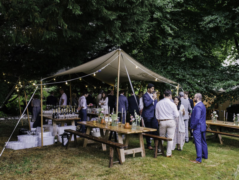 Wedding Canopy Outside Bar